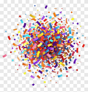 Colorful Confetti Explosion PNG