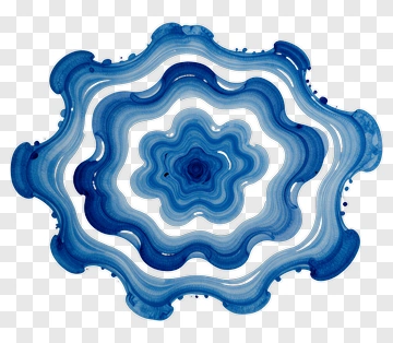 Abstract Blue Watercolor Pattern PNG