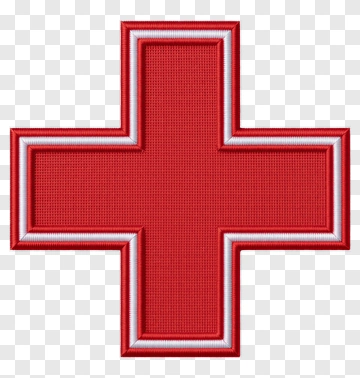 Red Cross Medical Symbol Patch PNG