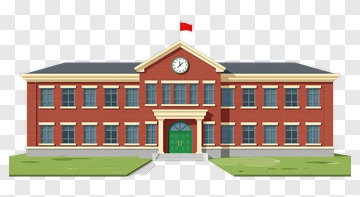 Red Brick School Building PNG