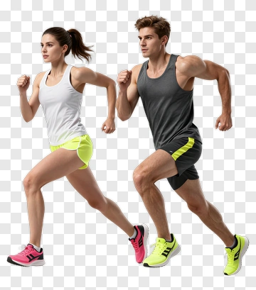 Two Runners In Motion PNG