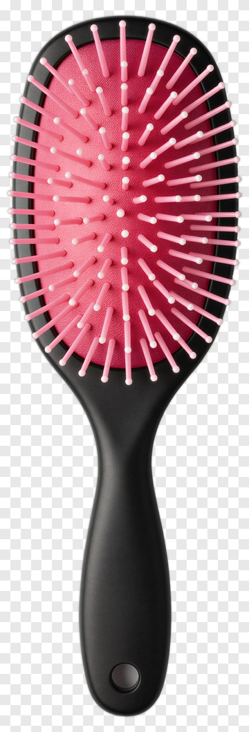 Pink And Black Hairbrush PNG