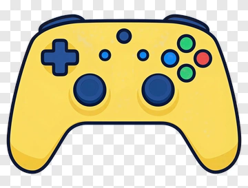 Yellow Game Controller PNG