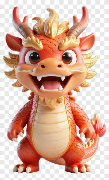 Cute Cartoon Dragon Toy PNG