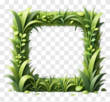 Green Plant Frame PNG