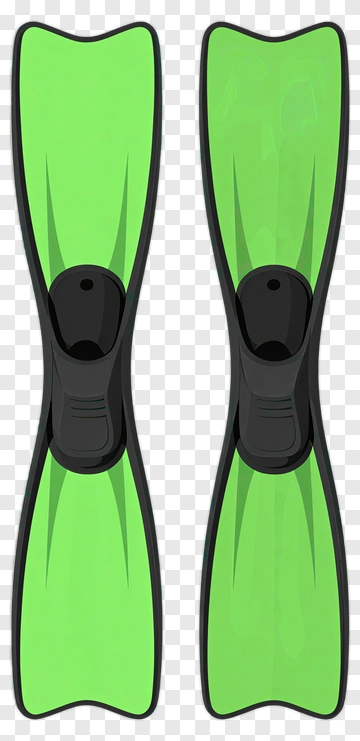 Green And Black Flippers PNG
