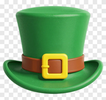 Green Top Hat With Yellow Buckle PNG
