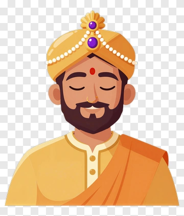 Man In Traditional Indian Attire PNG
