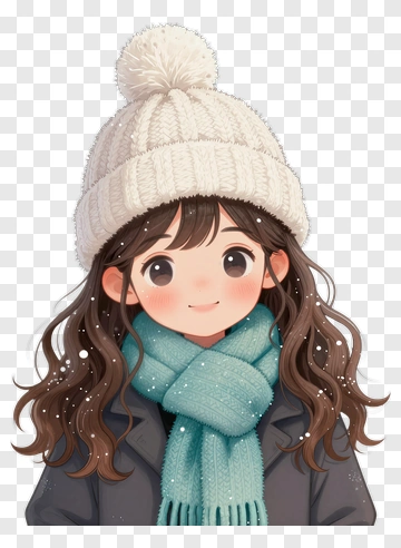 Girl In Winter Outfit PNG
