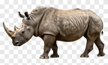 Rhino In Realistic Style PNG