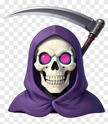 Grim Reaper With Pink Eyes PNG
