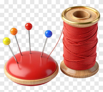 Red Pin Cushion And Spool Of Thread PNG