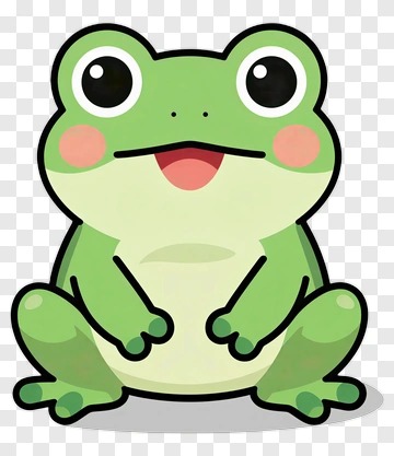 Cute Green Frog PNG