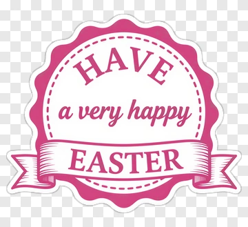 Easter Greeting Sticker PNG