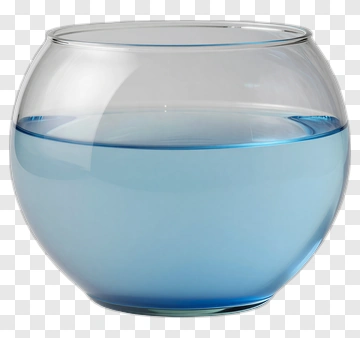 Glass Bowl With Blue Liquid PNG