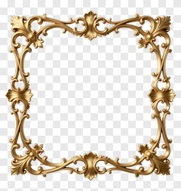 Ornate Gold Frame PNG