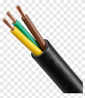 Electrical Cable With Colored Insulation PNG