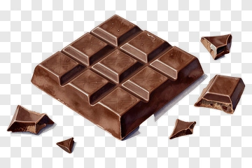 Chocolate Bar And Pieces PNG