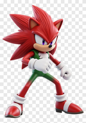 Sonic The Hedgehog In Red Outfit PNG
