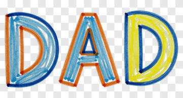Hand-drawn DAD Text PNG