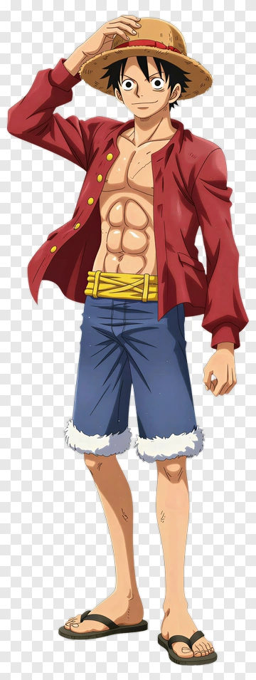 Monkey D. Luffy In Classic Outfit PNG