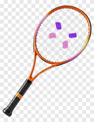 Modern Tennis Racket With Graphic Design PNG