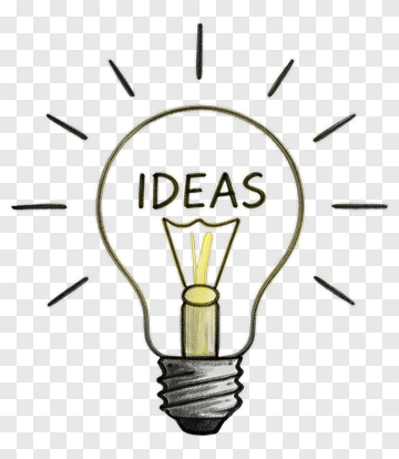 Light Bulb With Ideas PNG