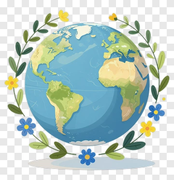 Earth Encircled By Flowers PNG