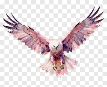 Pink And Purple Eagle In Flight PNG