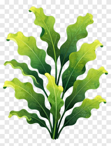Green Leaf Plant Illustration PNG