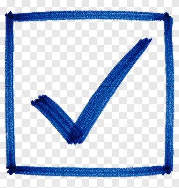 Blue Hand-Drawn Checkmark PNG