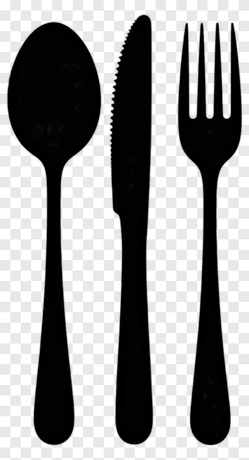 Black Cutlery Silhouette PNG