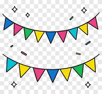 Colorful Party Banners PNG