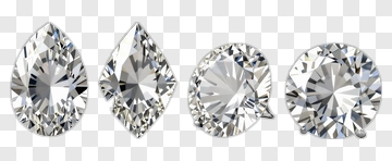 Four Diamonds In Different Cuts PNG