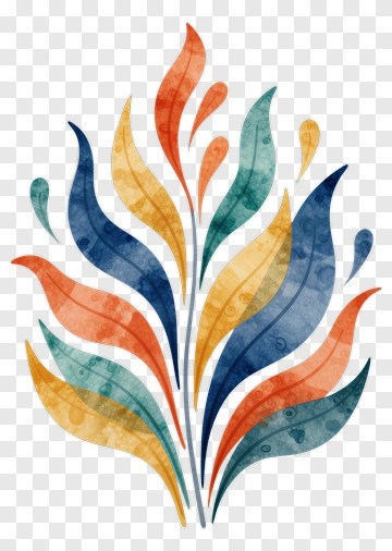 Abstract Leaf Design PNG