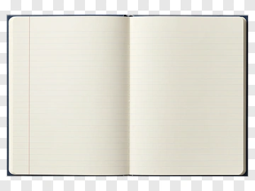 Open Notebook With Lined Pages PNG
