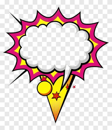 Pop Art Speech Bubble With Explosion PNG