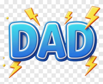 DAD With Lightning Bolts PNG