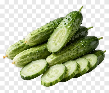 Fresh Cucumber Slices PNG