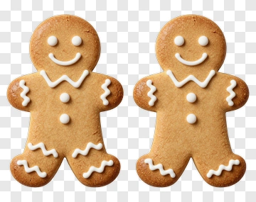Two Gingerbread Men PNG