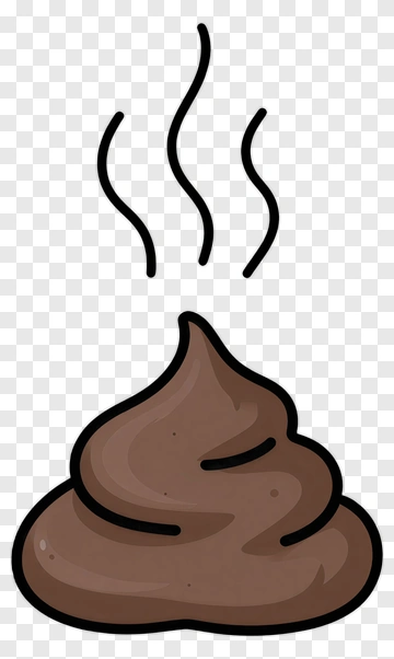 Cartoon Poop With Steam PNG