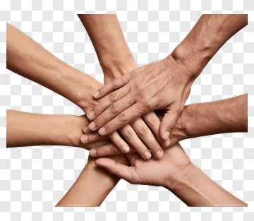 Hands United In Teamwork PNG