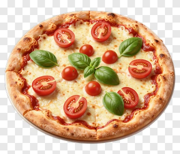 Fresh Tomato Basil Pizza PNG