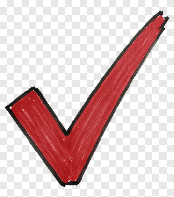 Red Hand Drawn Checkmark PNG