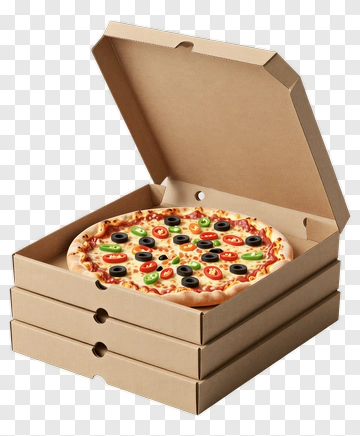Pizza In Open Box PNG