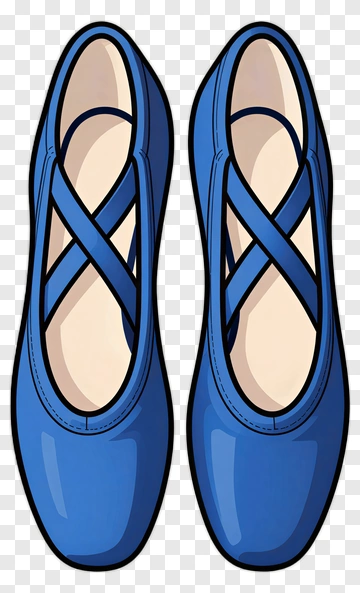 Blue Ballet Shoes PNG