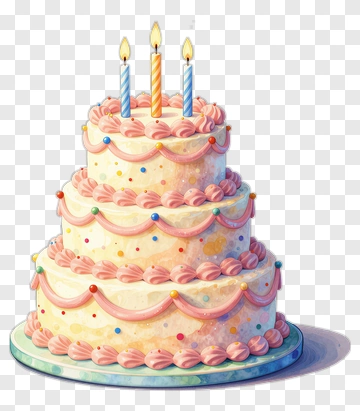 Birthday Cake With Candles PNG