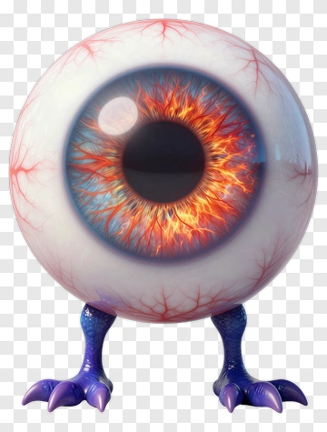 Giant Fierce Eye Creature PNG