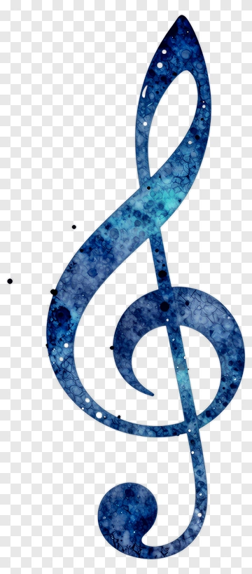 Watercolor Treble Clef PNG