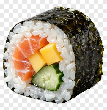Sushi Roll With Salmon And Egg PNG